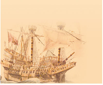 往返中国和拉丁美洲之间的"马尼拉大帆船". 资料图片