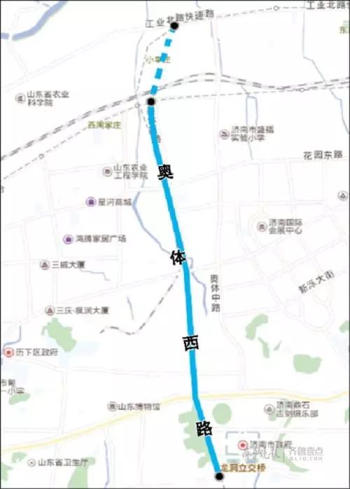 济南奥体西路北延启动 将连接新东站成交通大动脉