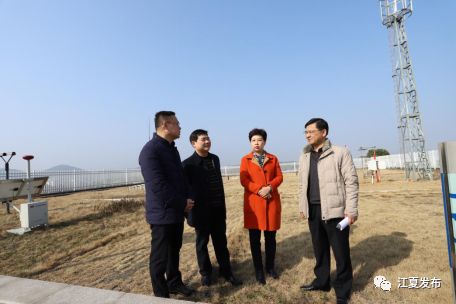 在江夏区纸坊大街东林村空气质量自动监测站现场,曾建辉副区长召集区