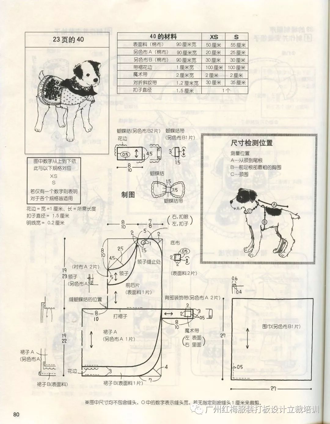 版师必读很齐全的宠物狗服饰纸样你肯定找了很久了赶紧藏起来