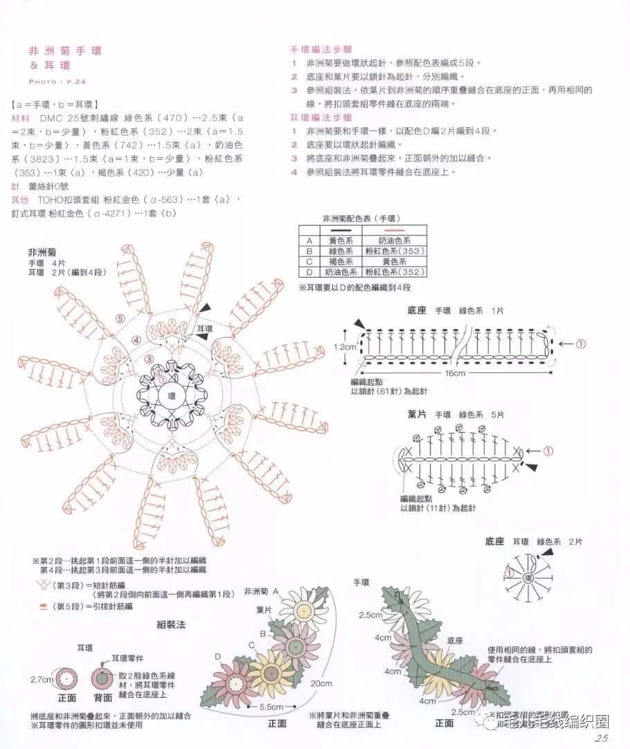 甜美风钩针饰品