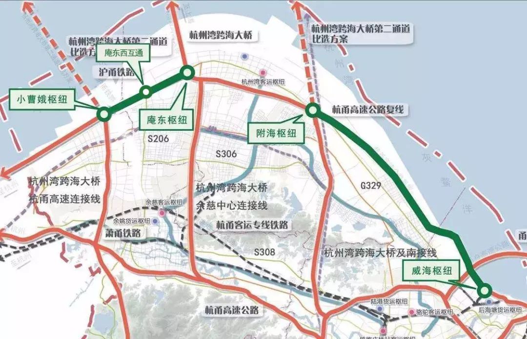 杭甬复线宁波段一期项目自西向东分两段构成, 全长55.833公里.