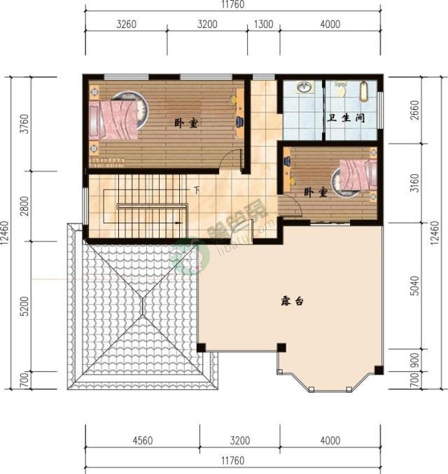 8米进深12.5米 占地面积140平米 自建房施工图纸