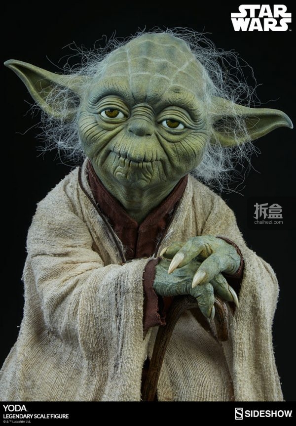 sideshow星球大战5帝国反击战尤达yoda18寸雕像