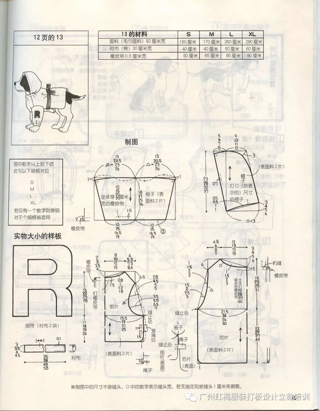 版师必读很齐全的宠物狗服饰纸样你肯定找了很久了赶紧藏起来
