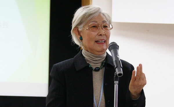 日本科学协会会长大岛美惠子在致辞