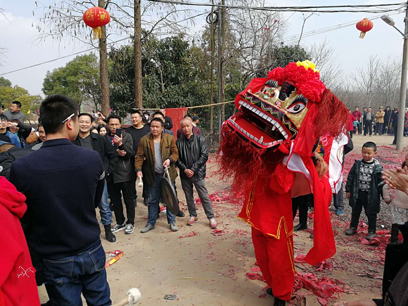 传承千年的僵狮子现身黄陂雷家湾