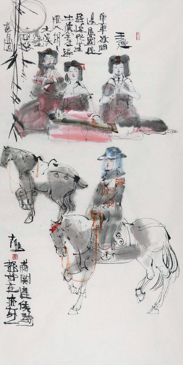 《使至塞上·其二》136*68cm