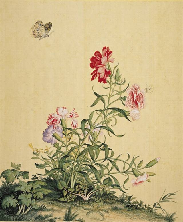 此画是郎世宁工笔重彩画的代表作.画面非常写实,笔致工整而有突兀感.