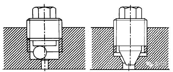 ⑥排气装置不密封而进气.如图4所示,因密封面不同心而造成进气.