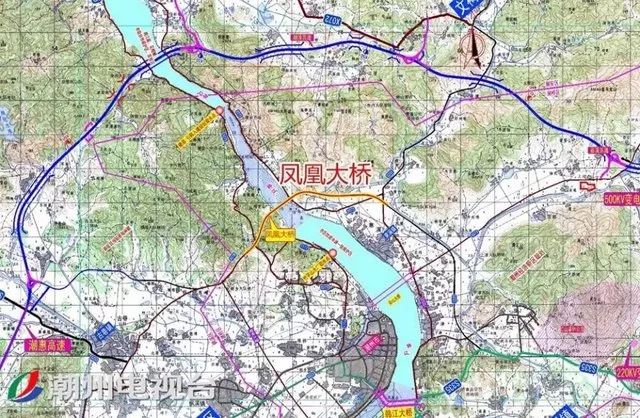 s232线市区段改线外环大桥及连接线道路新建工程)位于潮州市区北部