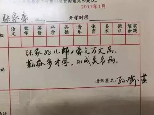 对教师的评语