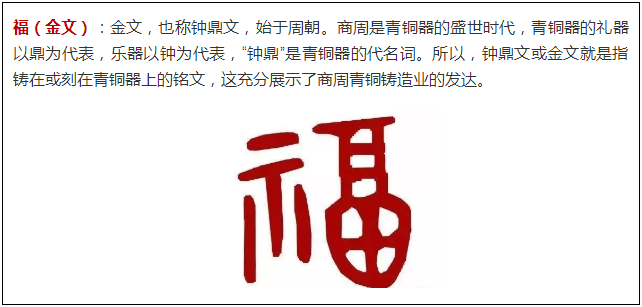 "福"现今的解释是"幸福",而在过去则专指"福气","福运",在甲骨文里是