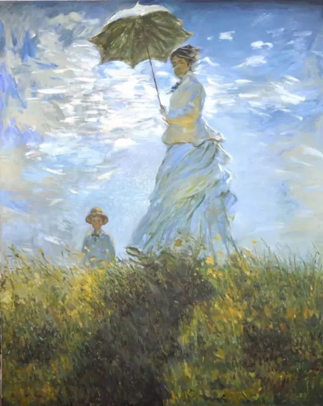 莫奈《撑阳伞的女人》 1875年