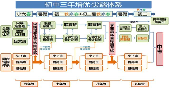 某培训机构初中三年培优-尖端体系示意图