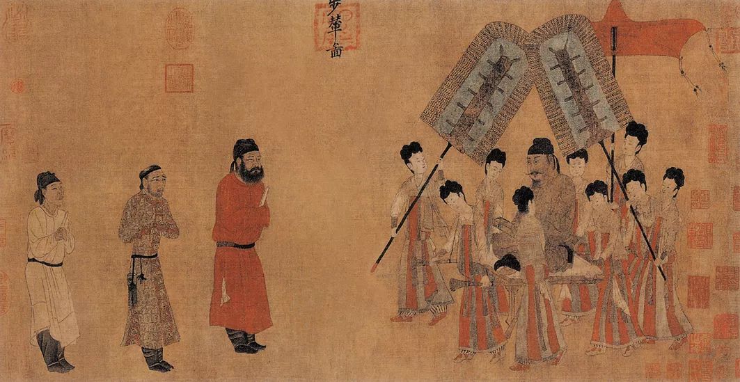 《步辇图》是唐代画家阎立本的作品,内容反映的是吐蕃(今西藏)王松赞