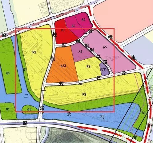 规划中的温州西站西南侧现农林用地调整为r2二类居住用地和g1绿化用地