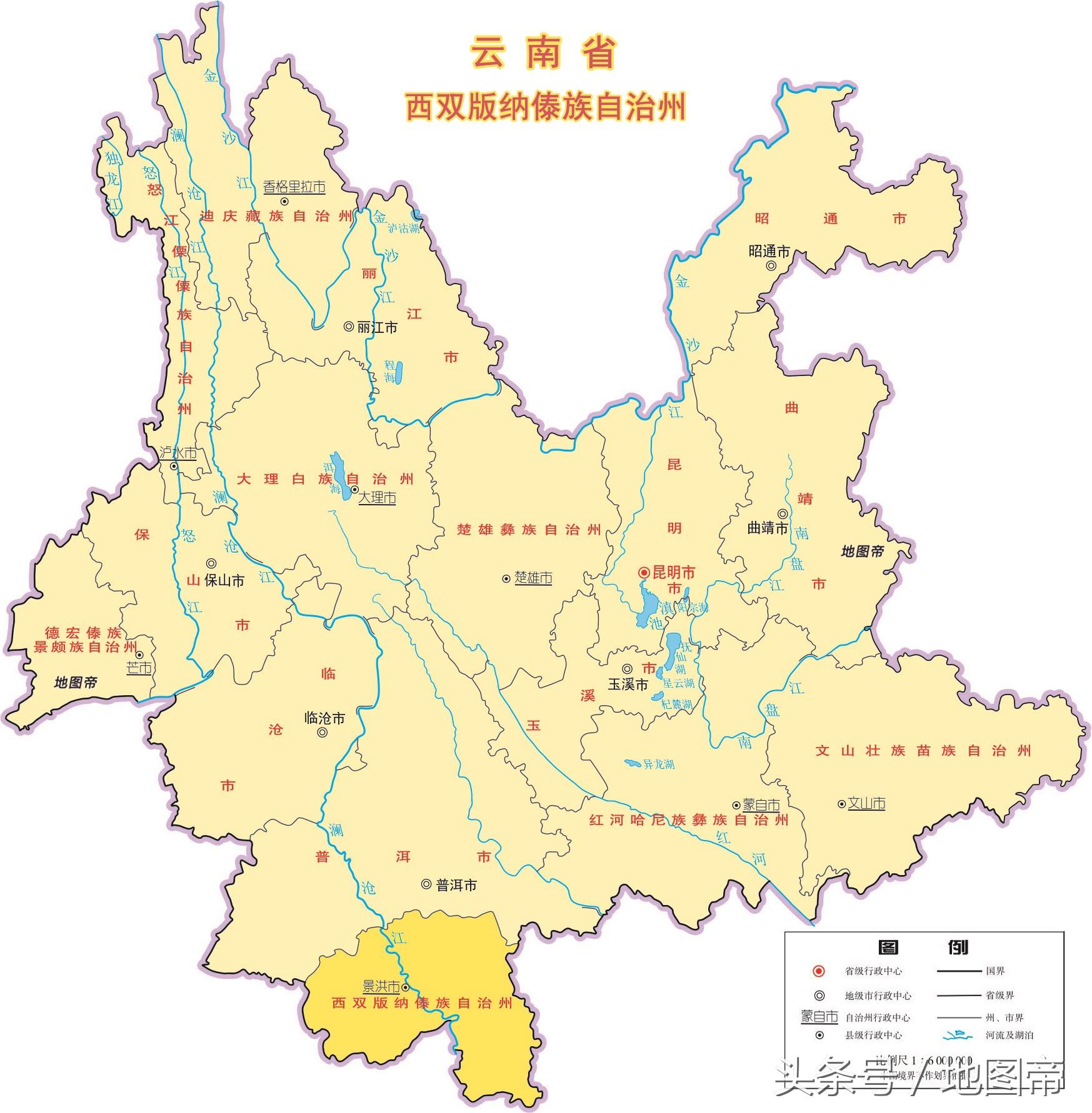 云南在的位置,云南各市地图