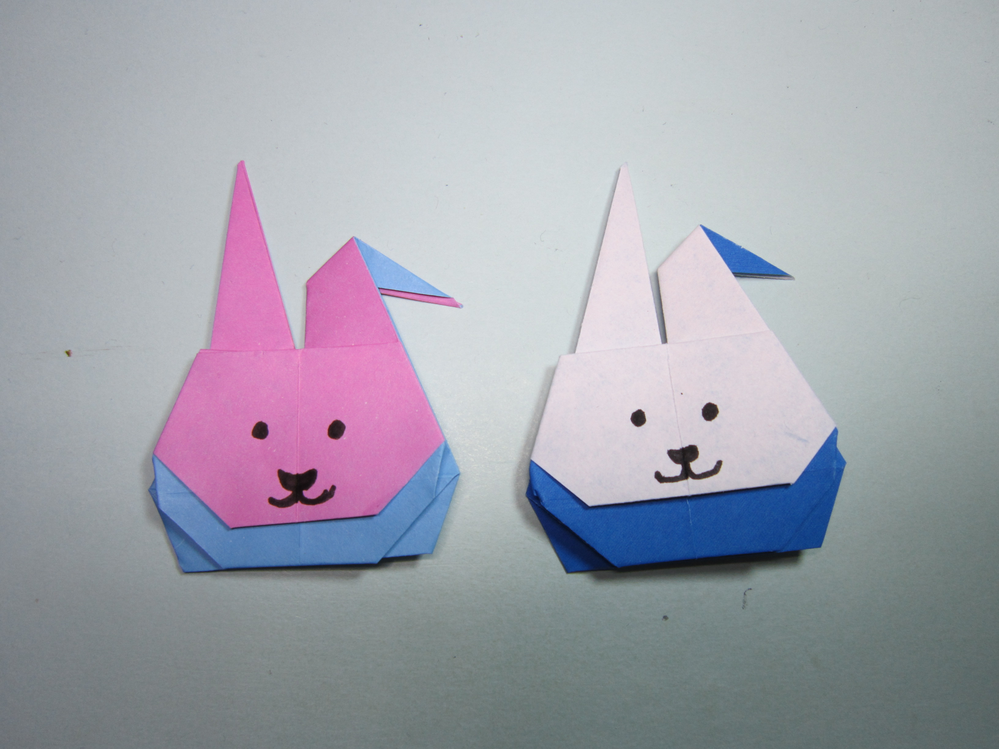 幼儿园简单折纸，一张正方形纸，折一个可爱小兔子，有教程|小兔子|正方形纸|折纸_新浪新闻
