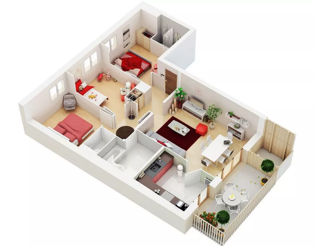 设计一流,室内空间用到极致  日本公寓住宅面积都比较小,一般都在60