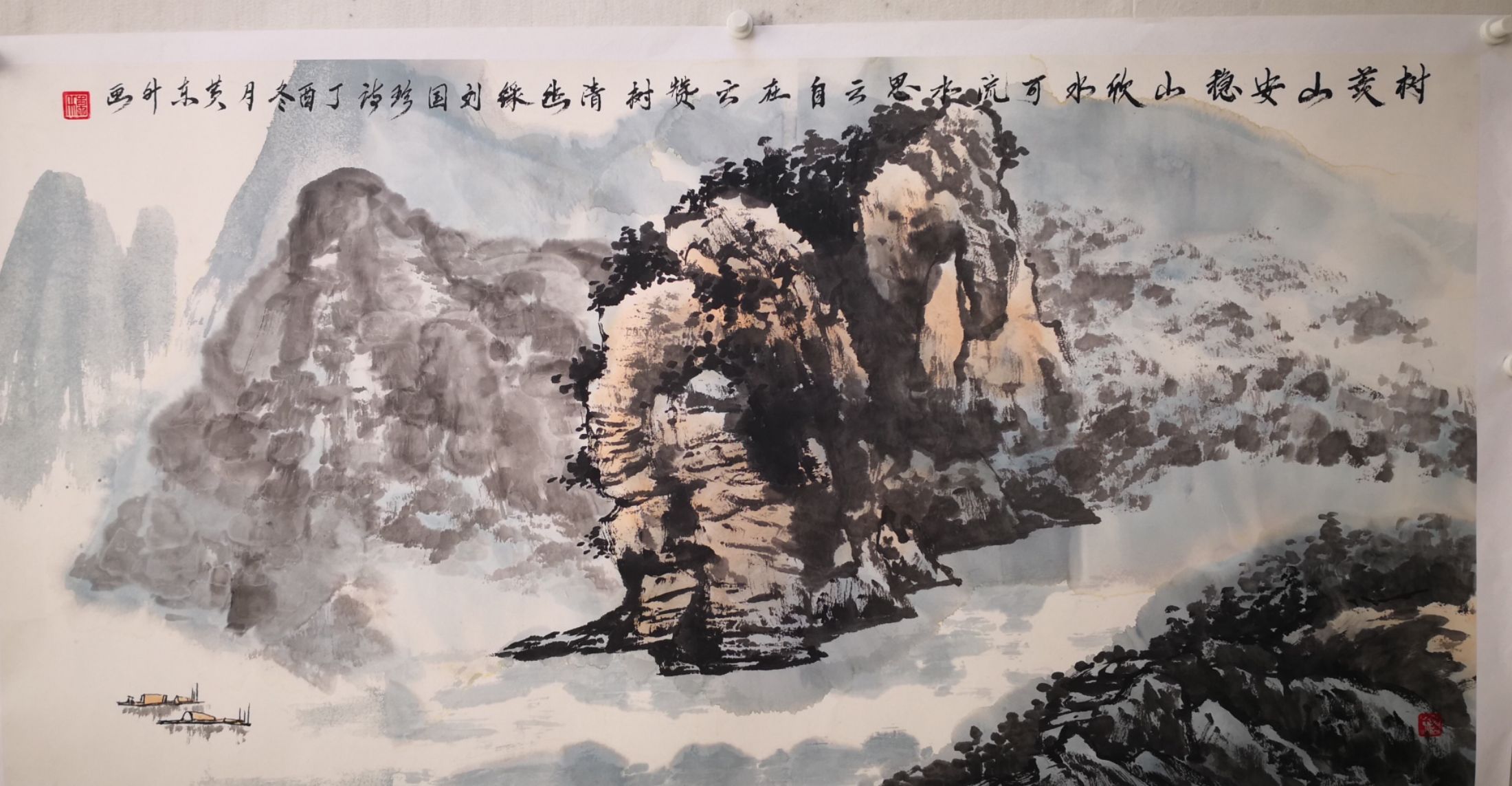 中国著名山水画画家黄东升山水画欣赏