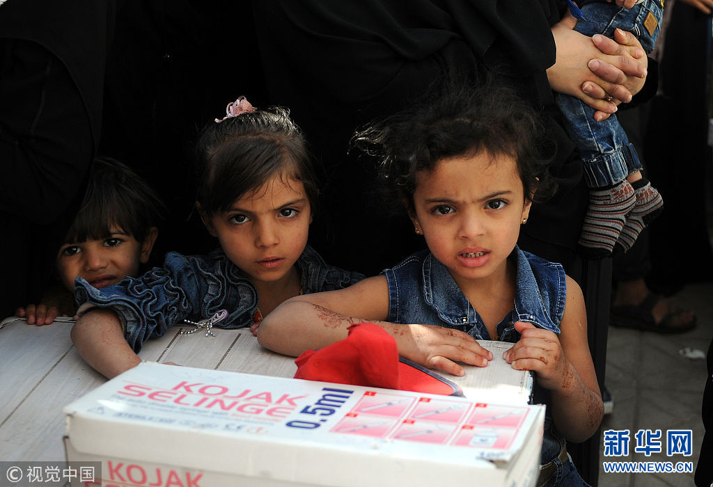 也门白喉疫情半年致73死 儿童接种疫苗