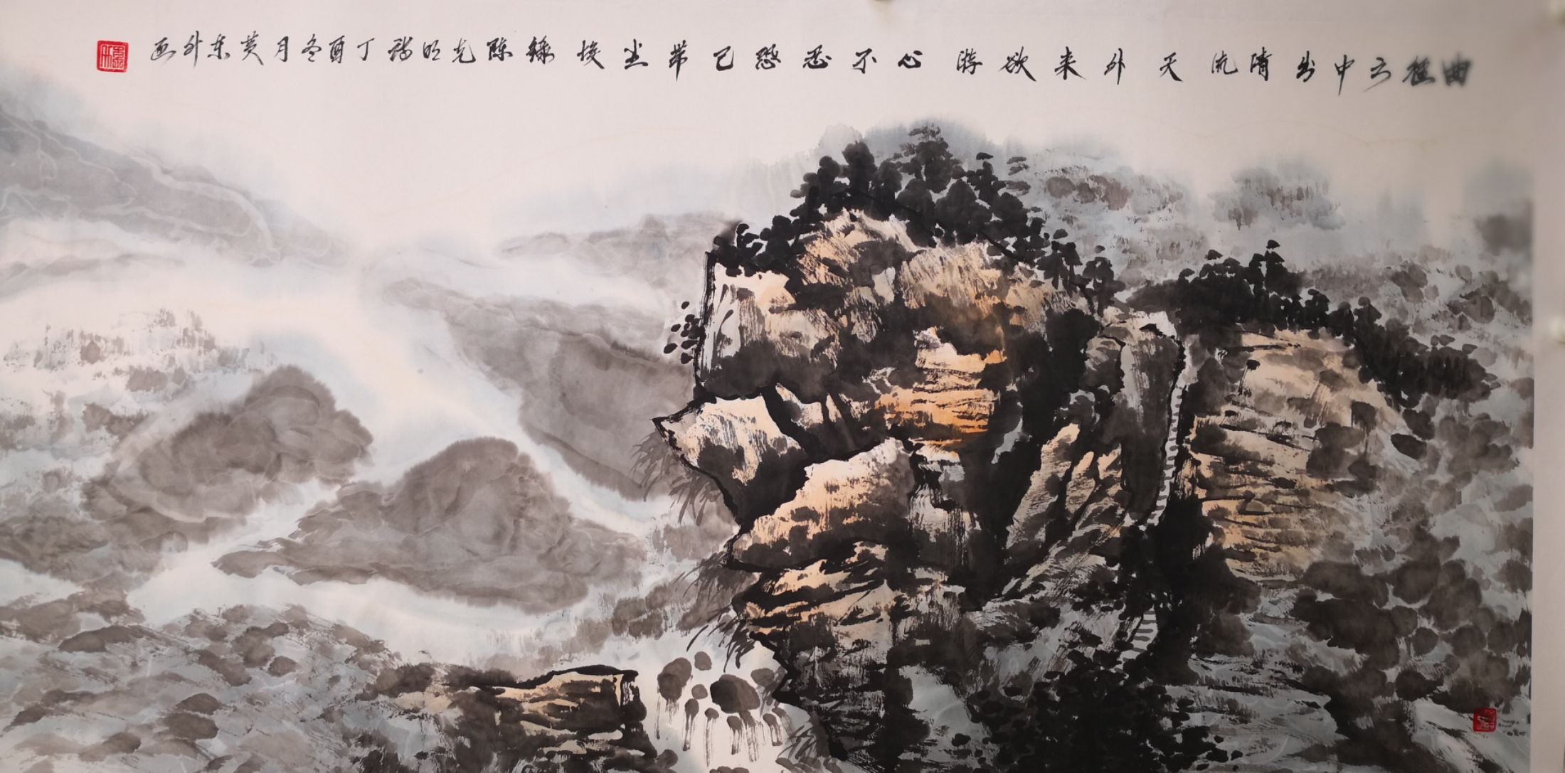 中国著名山水画画家黄东升山水画欣赏