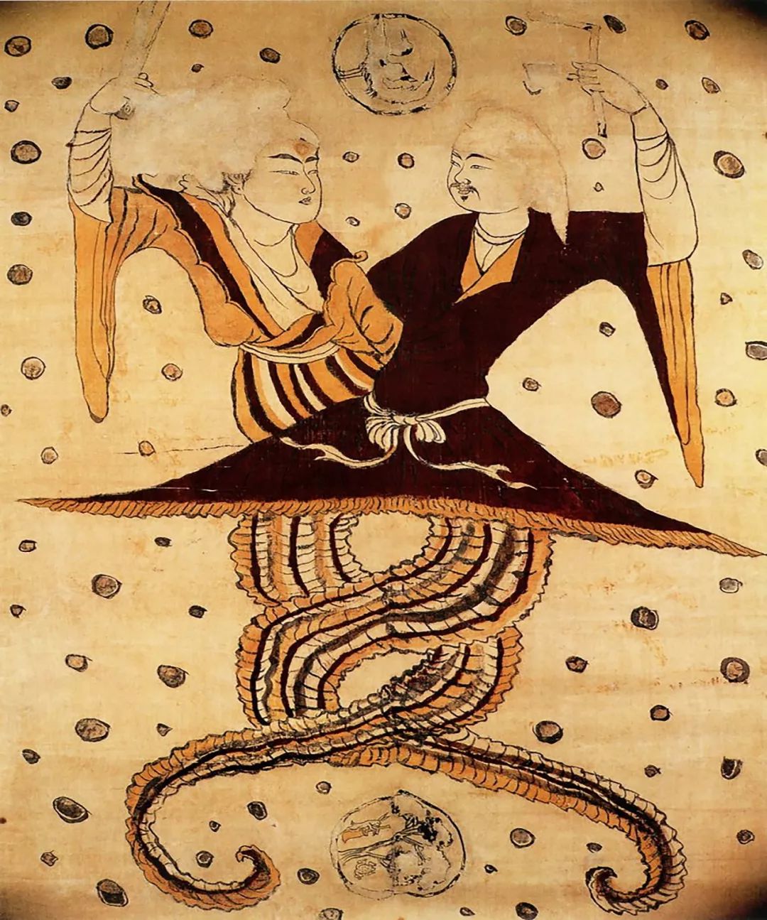 唐 伏羲女娲图 1928 年新疆吐鲁番采集 国家博物馆
