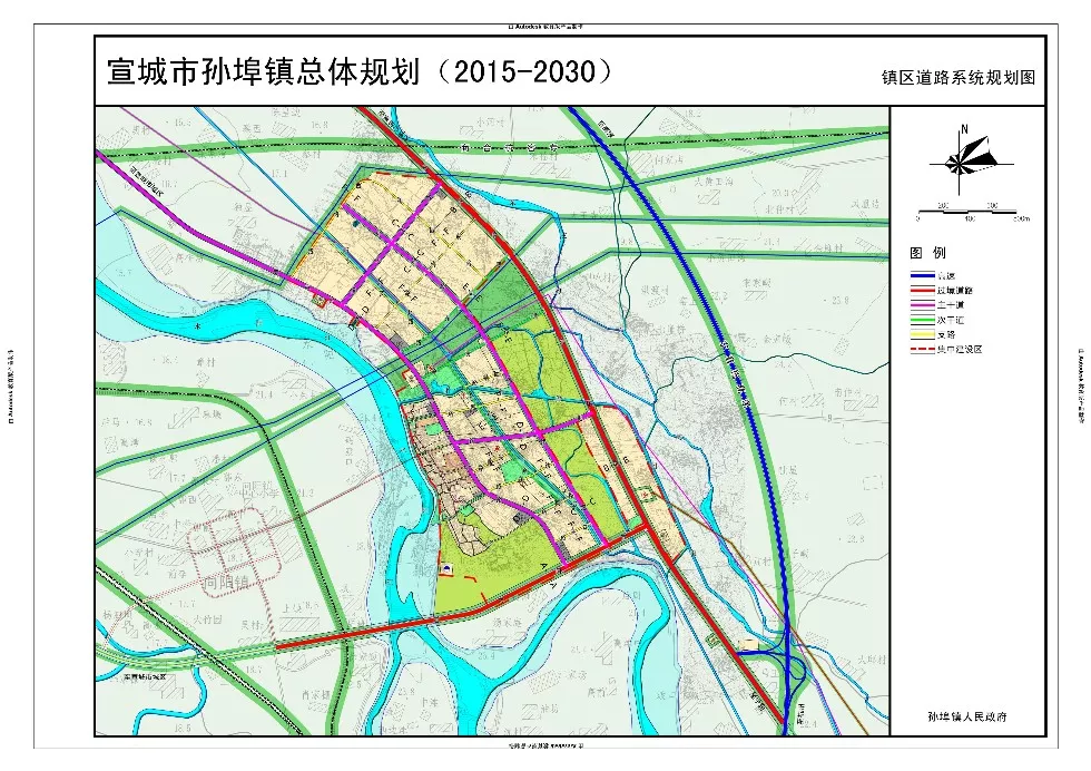 镇区道路系统规划图