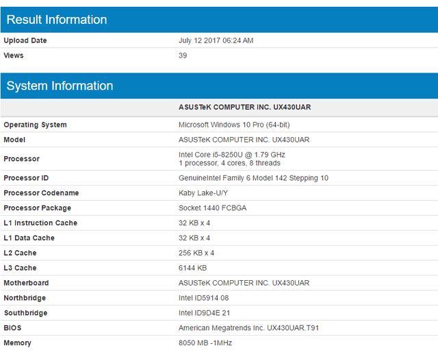 i5-8250u:第八代 cpu 的跑分你应该很想知道!