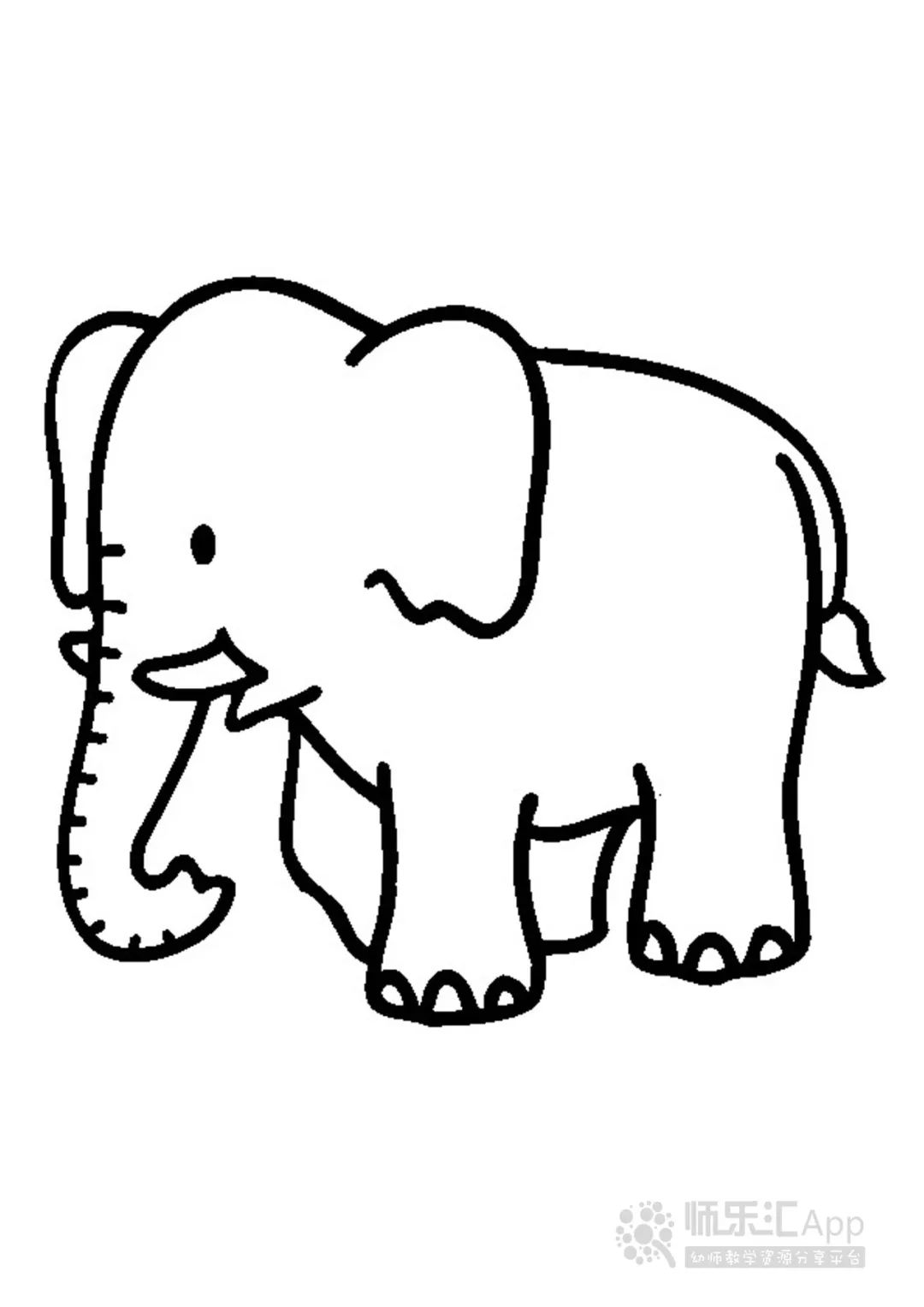 10岁～12岁少儿简单漂亮的画画 好看小学生彩色简笔画大象怎么画 咿咿呀呀儿童手工网