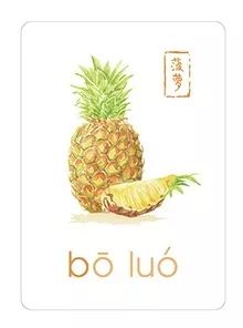 「bo luo」和「菠萝」的图是一致的.