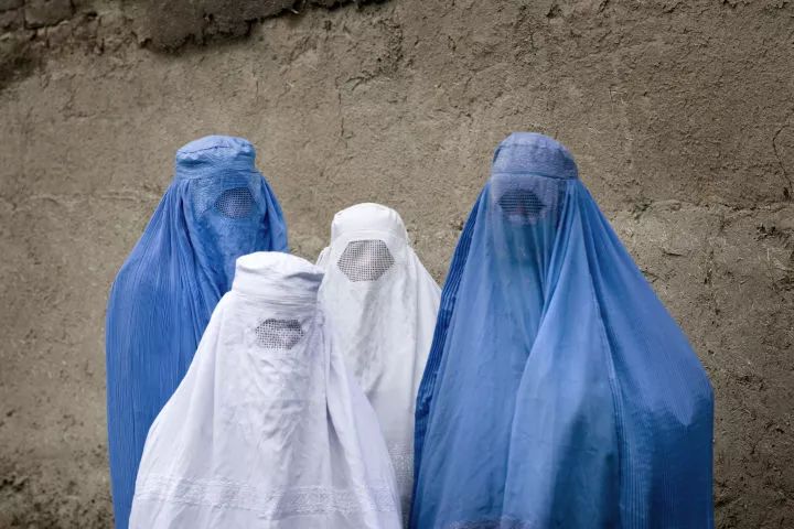 再次进入公众视野的阿富汗女性,便是这种画风的.