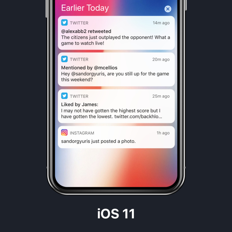 民间高手帮苹果搞设计:如何让 ios 11 的通知栏更好用?