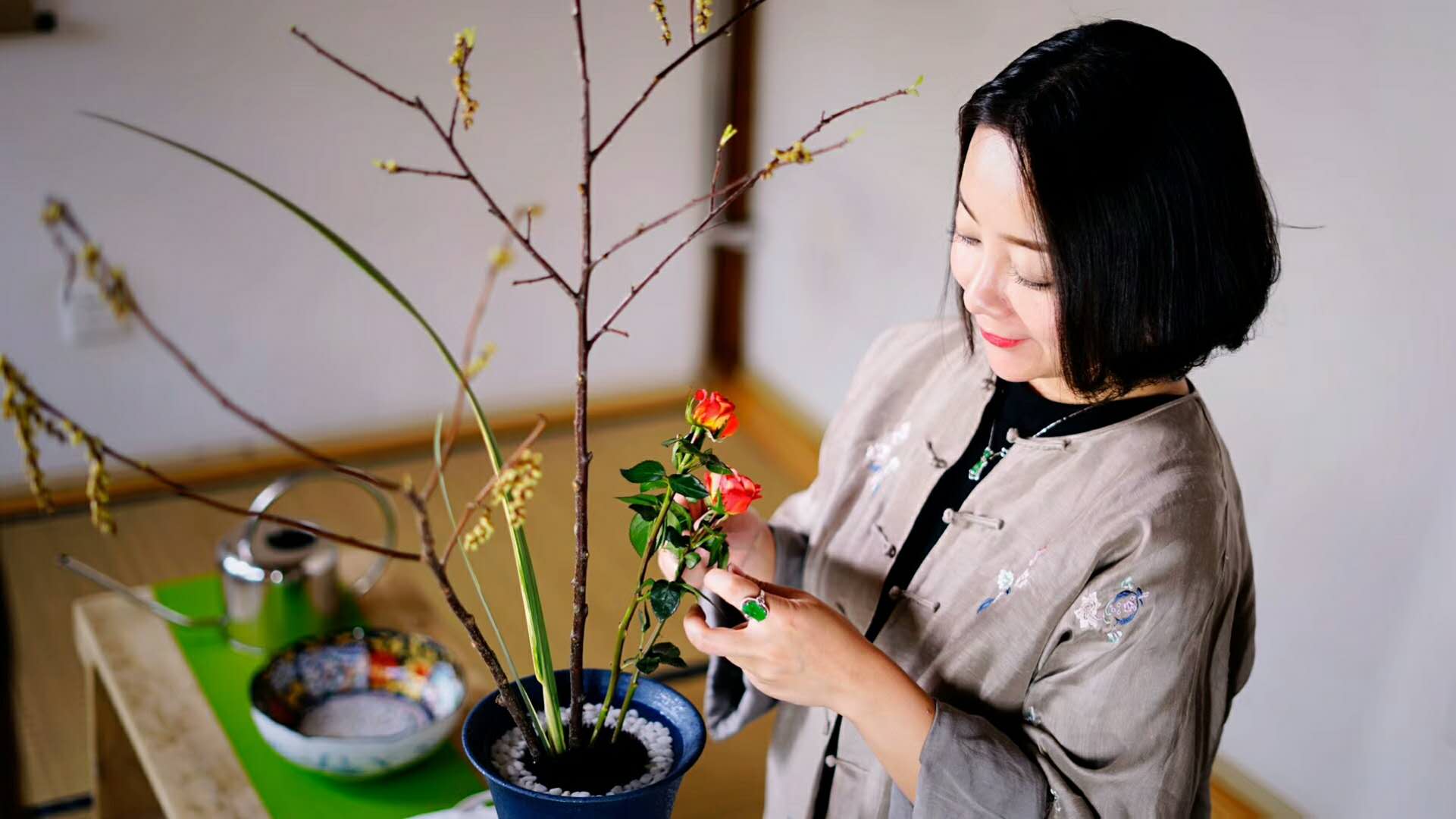 日本池坊花道大师春城讲述花之悦67