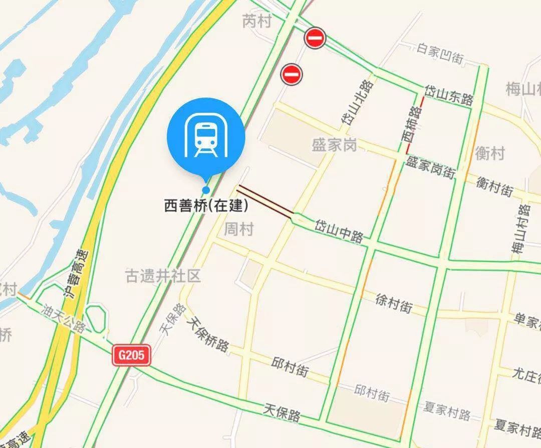 地铁7号线的西善桥站处在西善桥板块内,宁芜公路旁西善桥01五大板块将