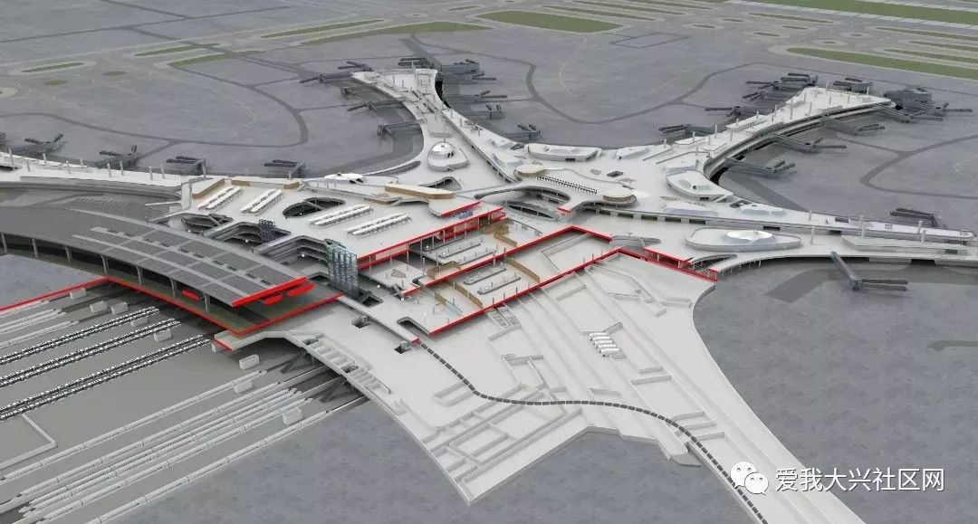 还数咱北京大兴新机场 是世界上最大的机场 来看效果图感受它的宏伟