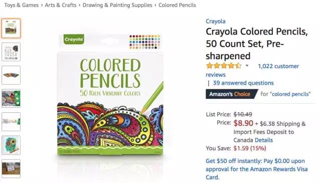 Crayola Colored Pencils, 50 Count Set