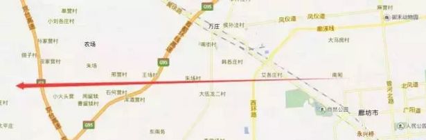 在王场村南与密涿高速交叉,在天村南先后与规划的国道g105交叉,礼贤