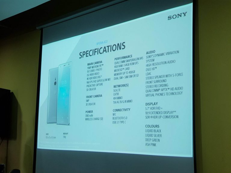 sony xperia xz2和xz2 compact 2马来西亚正式发布!