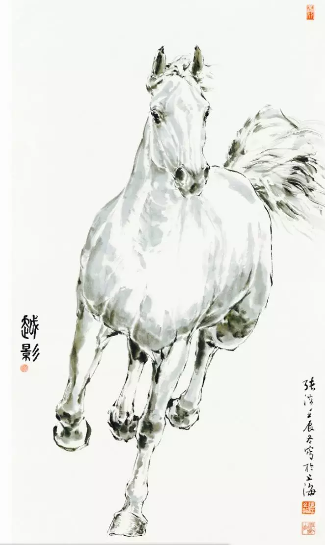 《越影·八骏之一 69x139cm 纸本《逾辉 八骏之一 69x138cm 纸