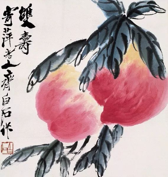 文化 正文  齐白石画牡丹题词 "大富贵" 画公鸡题词 "官大福大" 画