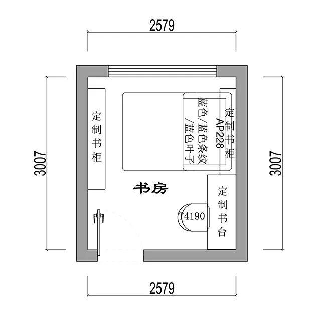 (书房平面图)