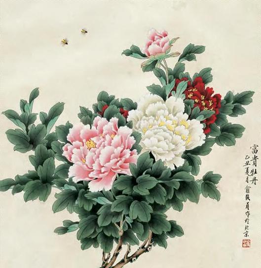 著名花鸟画家俞致贞:观察入微画牡丹