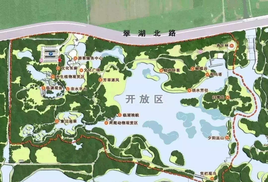 翠湖国际城市湿地公园 为了减少游客对湿地生态系统的干预 这片湿地