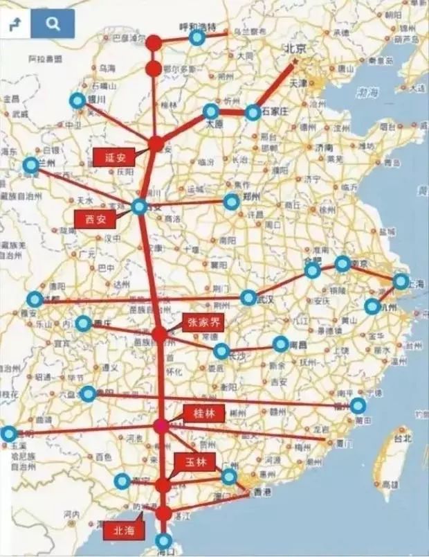张海高铁是规划中的包海高铁的南段 与包海高铁包头至张家界段相接 包