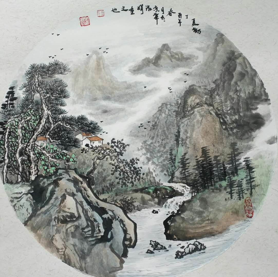 艺术先锋 品王淑娟山水画 感受高山流水,鸟语花香的恬静世界