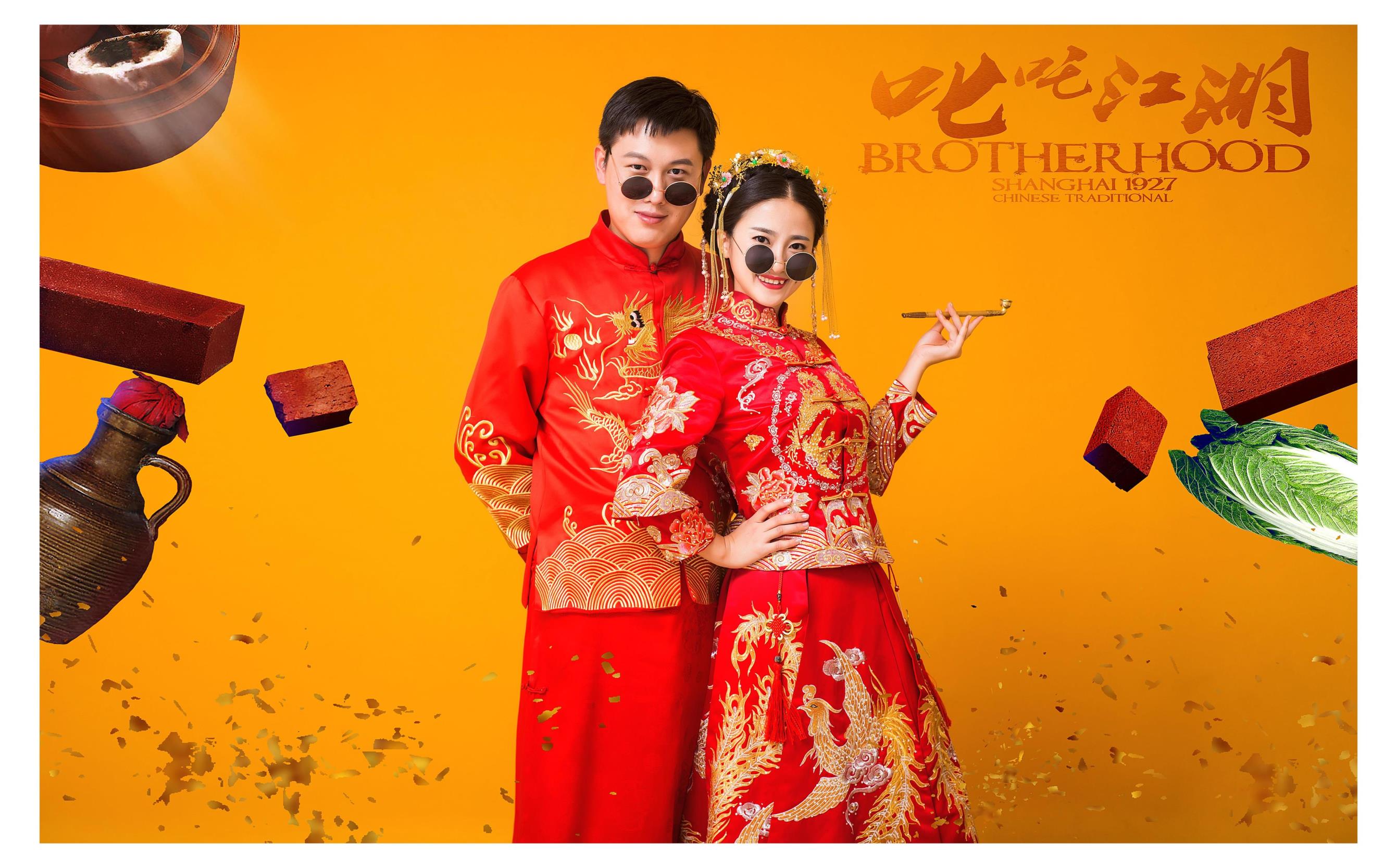 现代中式婚纱照图片_中式婚纱照