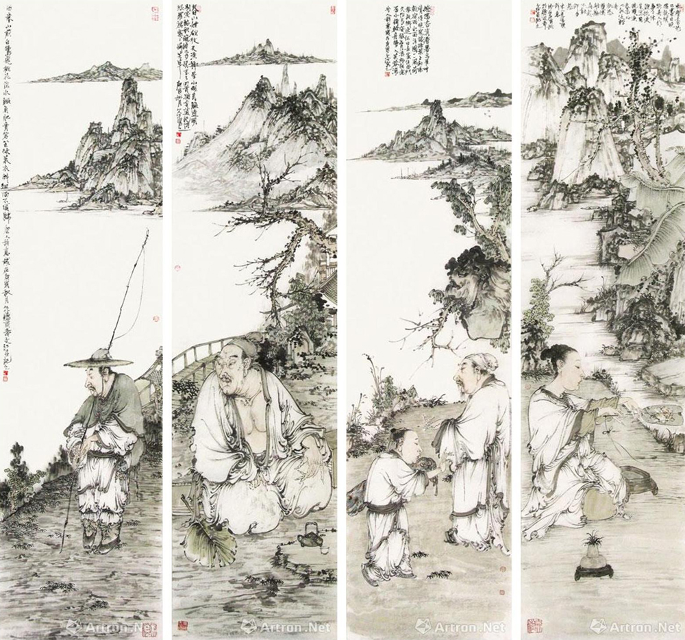 墨韵生辉:读张文江老师水墨人物画