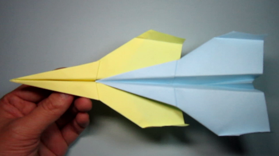 折纸diy 3分钟折一种很能飞的纸飞机,简单的飞机折纸教程,diy手工